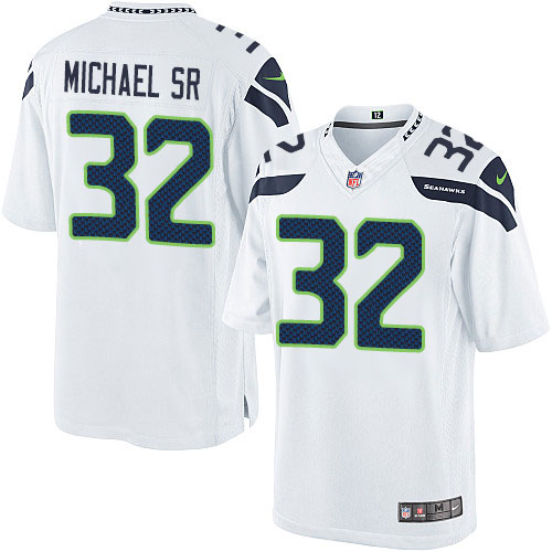 Men's Limited Christine Michael Sr Nike Jersey White Road - #32 NFL Seattle Seahawks